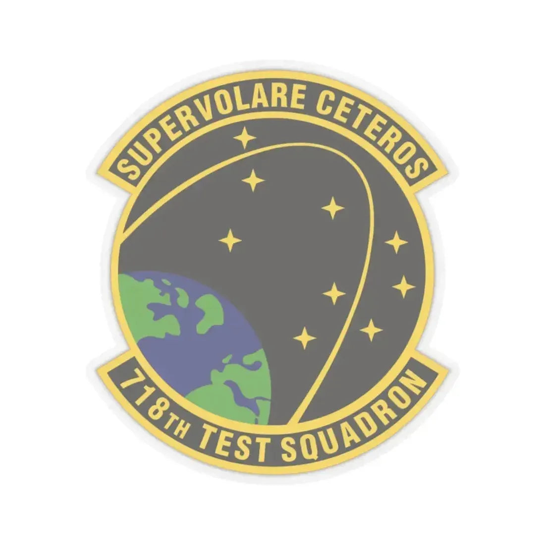 718th Test Squadron (U.S. Air Force) STICKER Vinyl Kiss-Cut Decal 6 Inch Transparent - The Sticker Space