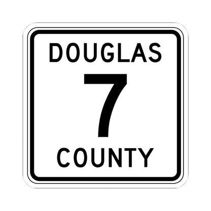 Douglas County Route 7 (Minnesota) (Road Sign) STICKER Vinyl Kiss-Cut Decal