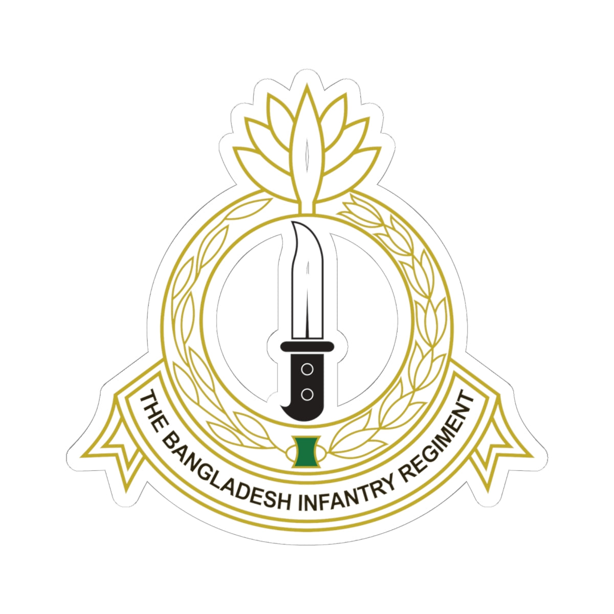 Bangladesh Infantry Regiment Insignia (Bangladesh) (Coat of Arms) STICKER Vinyl Kiss-Cut Decal
