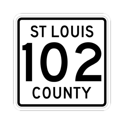 St Louis County Route 102 MN (Minnesota) (Road Sign) STICKER Vinyl Kiss-Cut Decal