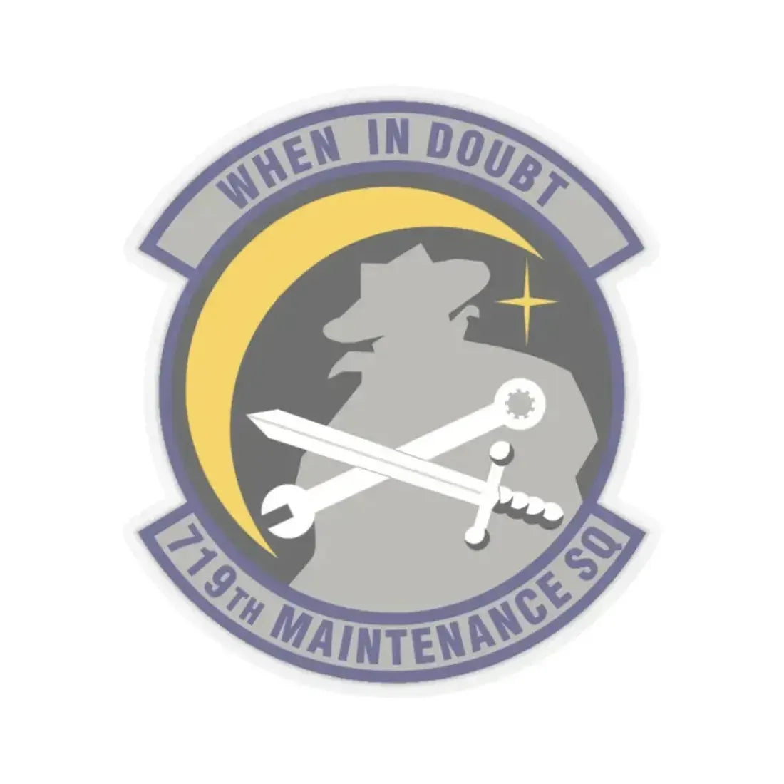 719th Maintenance Squadron (U.S. Air Force) STICKER Vinyl Kiss-Cut Decal 4 Inch Transparent - The Sticker Space