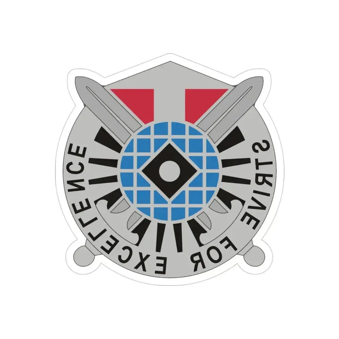 719th Military Intelligence Battalion 2 (U.S. Army) REVERSE PRINT Transparent Die-Cut STICKER 3 Inch Die-Cut Transparent - The Sticker Space