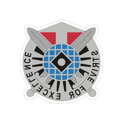 719th Military Intelligence Battalion 2 (U.S. Army) REVERSE PRINT Transparent Die-Cut STICKER 3 Inch Die-Cut Transparent - The Sticker Space
