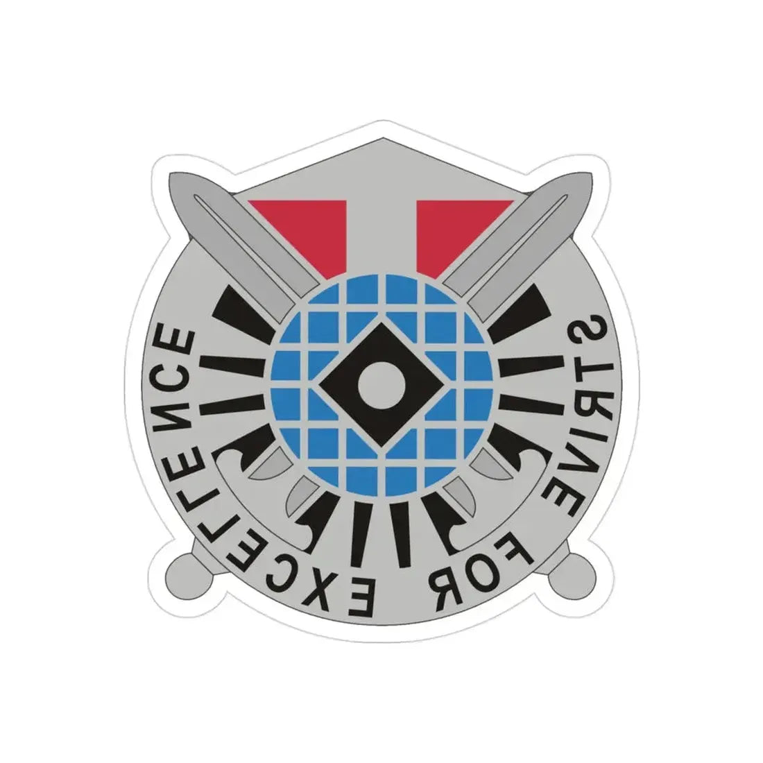 719th Military Intelligence Battalion 2 (U.S. Army) REVERSE PRINT Transparent Die-Cut STICKER - The Sticker Space