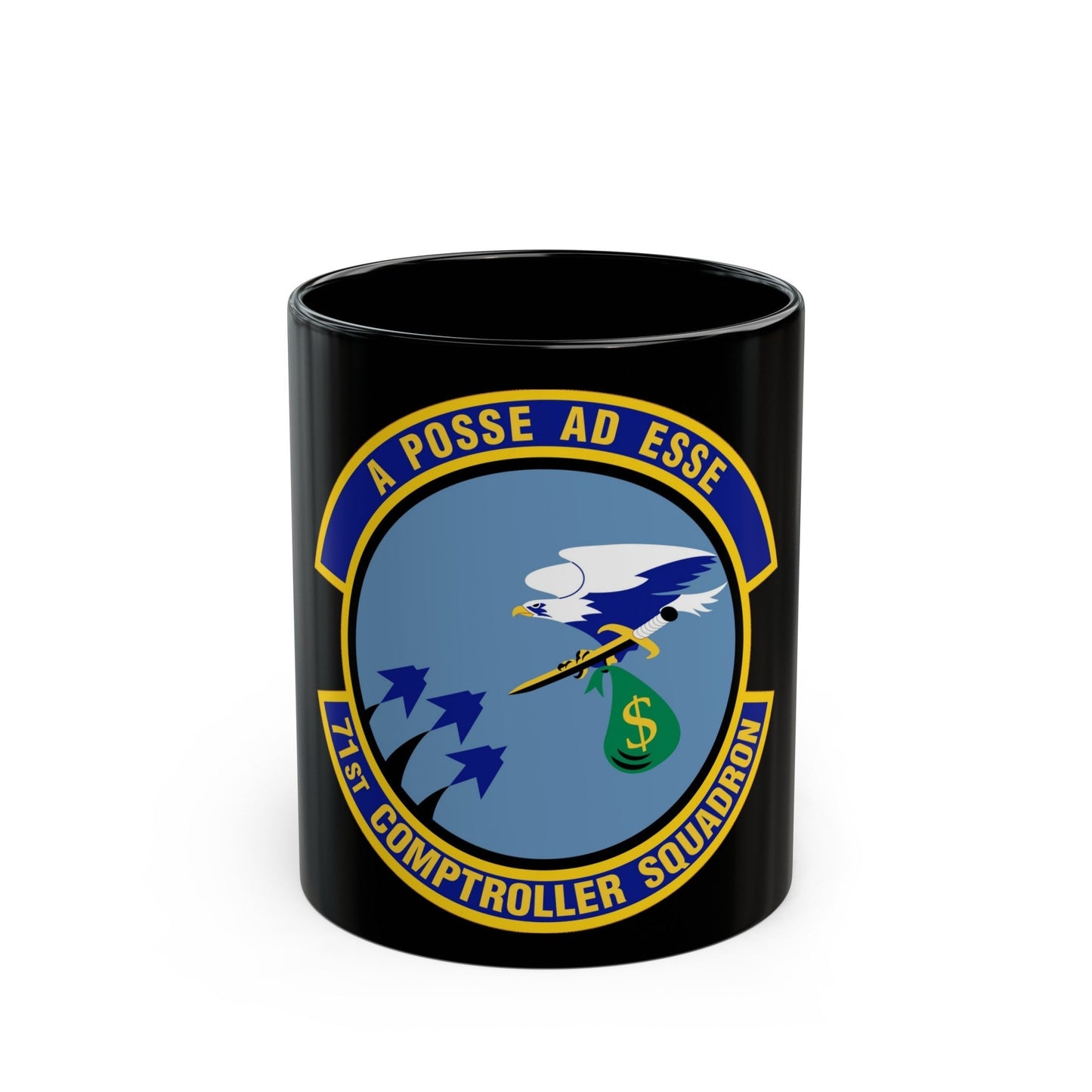 71st Comptroller Squadron (U.S. Air Force) Black Coffee Mug-11oz-The Sticker Space