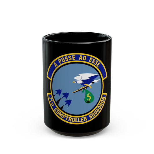 71st Comptroller Squadron (U.S. Air Force) Black Coffee Mug-15oz-The Sticker Space