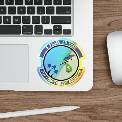 71st Comptroller Squadron (U.S. Air Force) Holographic STICKER Die-Cut Vinyl Decal-The Sticker Space