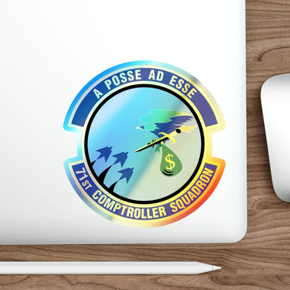 71st Comptroller Squadron (U.S. Air Force) Holographic STICKER Die-Cut Vinyl Decal-The Sticker Space