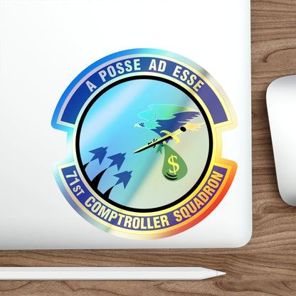 71st Comptroller Squadron (U.S. Air Force) Holographic STICKER Die-Cut Vinyl Decal-The Sticker Space