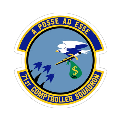 71st Comptroller Squadron (U.S. Air Force) STICKER Vinyl Die-Cut Decal-2 Inch-The Sticker Space