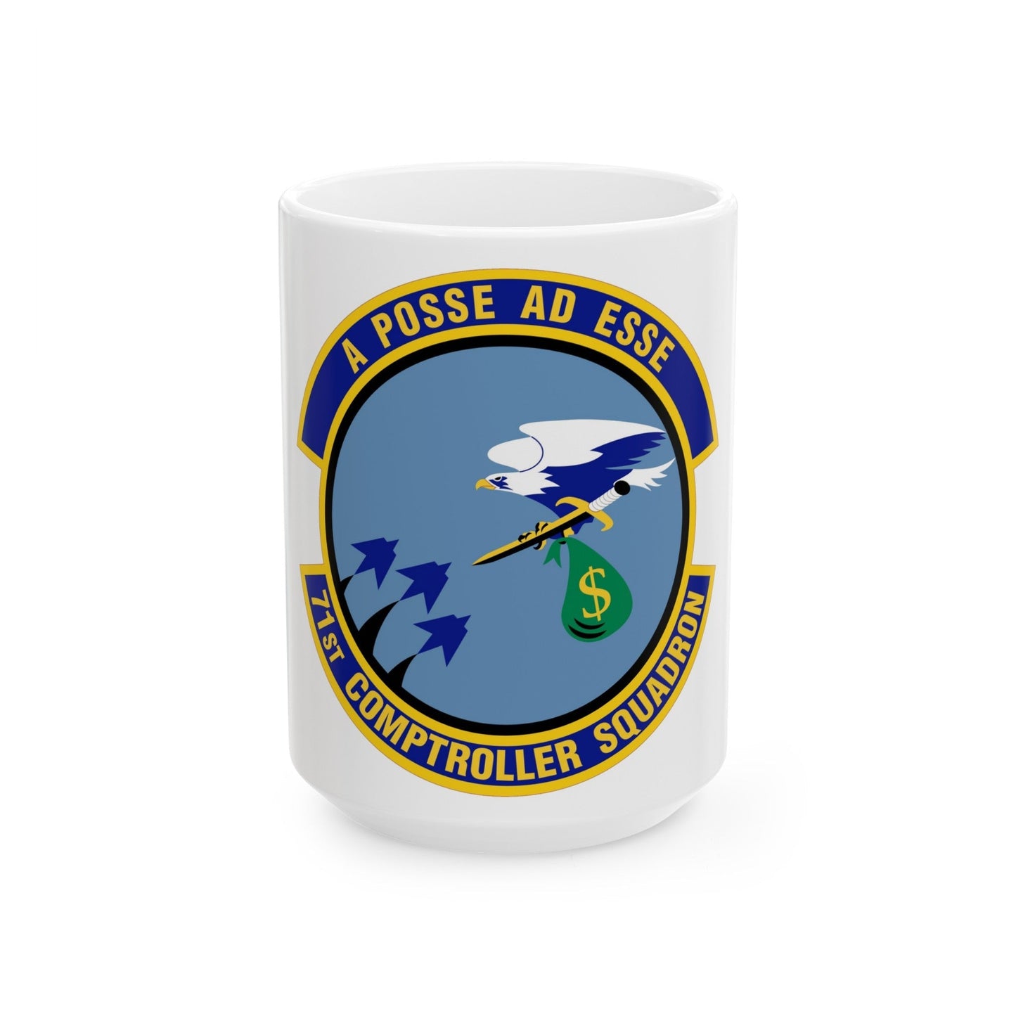 71st Comptroller Squadron (U.S. Air Force) White Coffee Mug-15oz-The Sticker Space