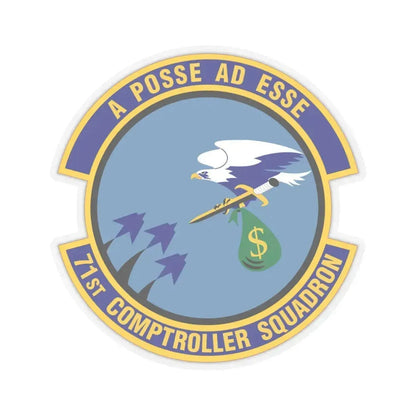 71st Comptroller Squadron (U.S. Air Force) STICKER Vinyl Kiss-Cut Decal 6 Inch Transparent - The Sticker Space