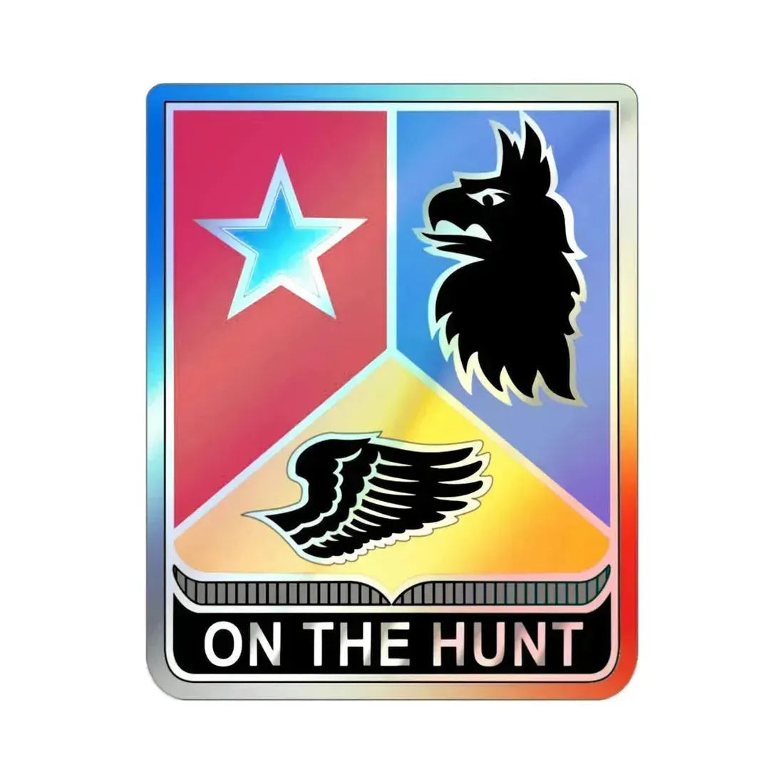 71st Expeditionary Military Intelligence Brigade v2 (U.S. Army) Holographic STICKER Die-Cut Vinyl Decal 2 Inch Holographic - The Sticker Space