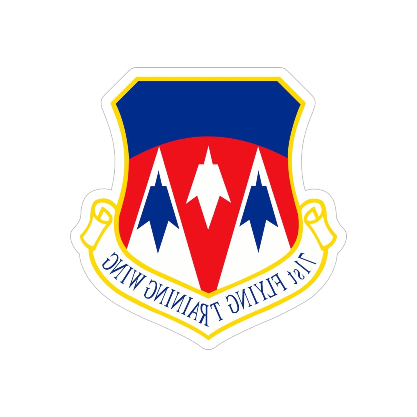 71st Flying Training Wing (U.S. Air Force) REVERSE PRINT Transparent STICKER-4 Inch-The Sticker Space