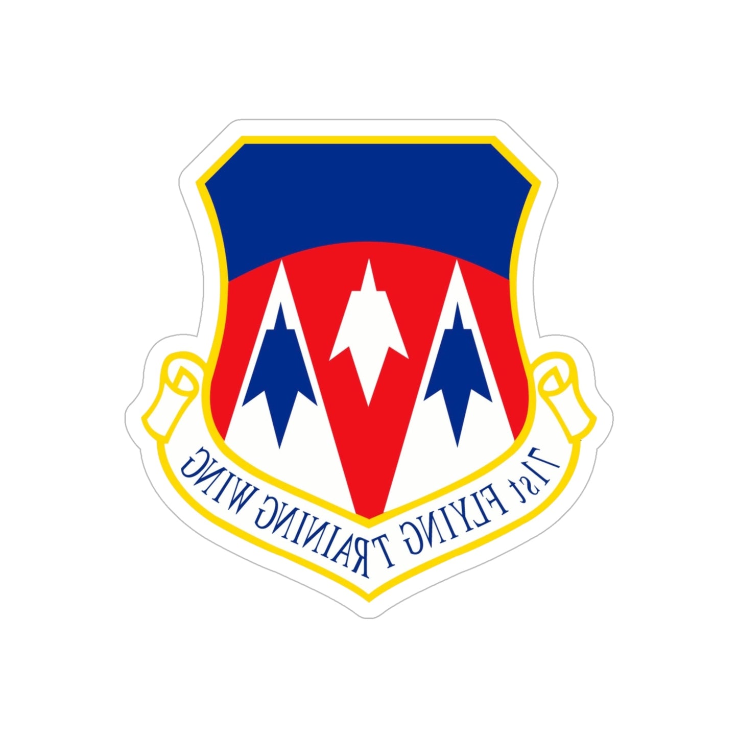 71st Flying Training Wing (U.S. Air Force) REVERSE PRINT Transparent STICKER-6" × 6"-The Sticker Space