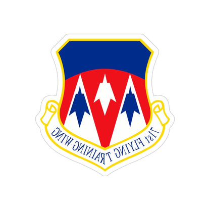 71st Flying Training Wing (U.S. Air Force) REVERSE PRINT Transparent STICKER-6" × 6"-The Sticker Space