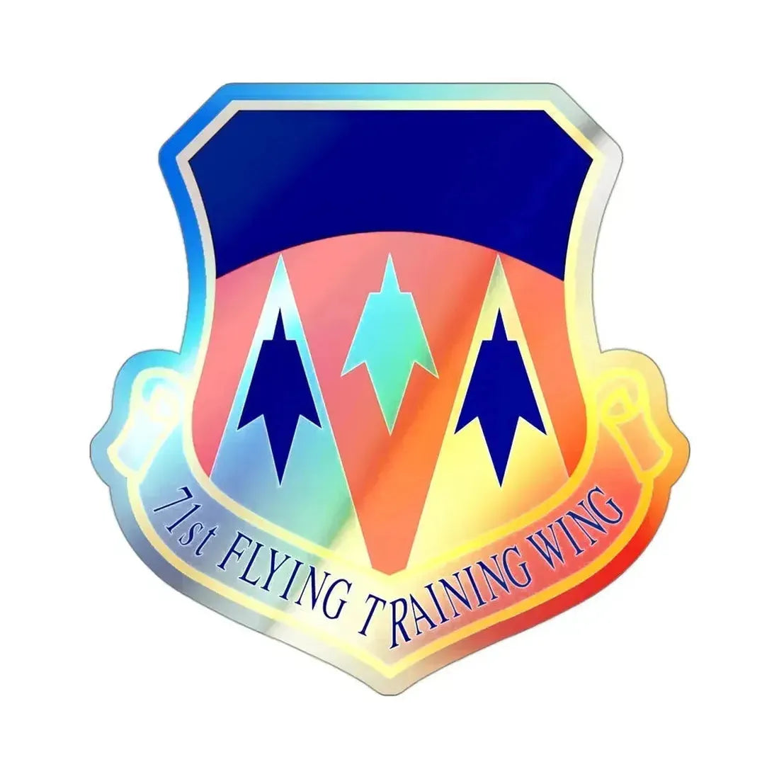 71st Flying Training Wing (U.S. Air Force) Holographic STICKER Die-Cut Vinyl Decal 3 Inch Holographic - The Sticker Space