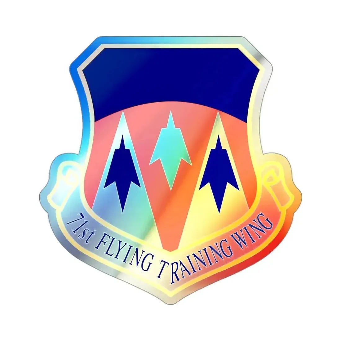 71st Flying Training Wing (U.S. Air Force) Holographic STICKER Die-Cut Vinyl Decal 3 Inch Holographic - The Sticker Space