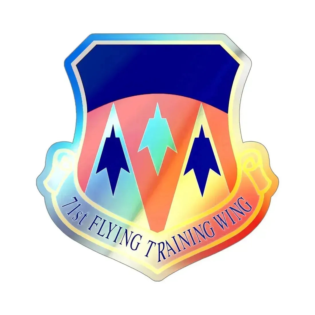 71st Flying Training Wing (U.S. Air Force) Holographic STICKER Die-Cut Vinyl Decal 6 Inch Holographic - The Sticker Space