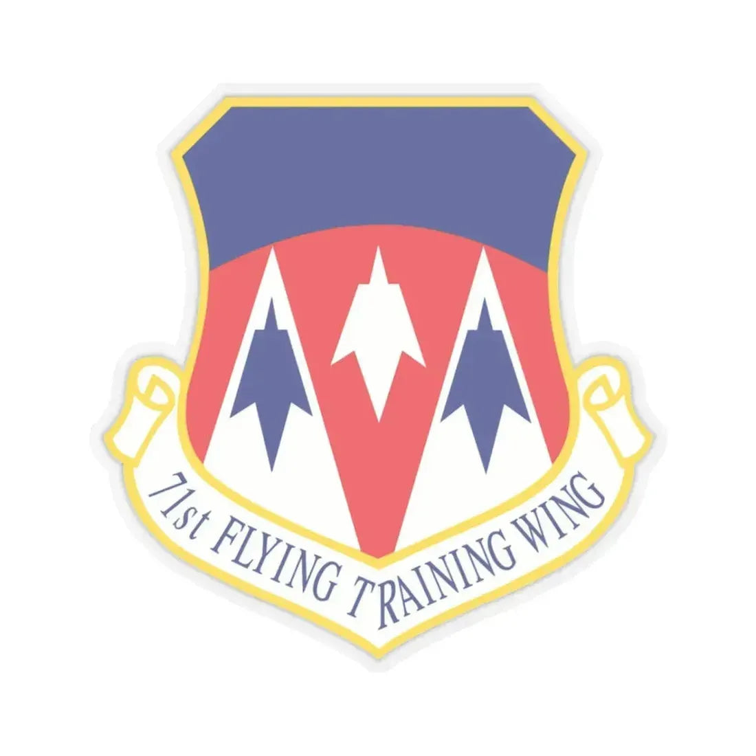 71st Flying Training Wing (U.S. Air Force) STICKER Vinyl Kiss-Cut Decal 3 Inch Transparent - The Sticker Space