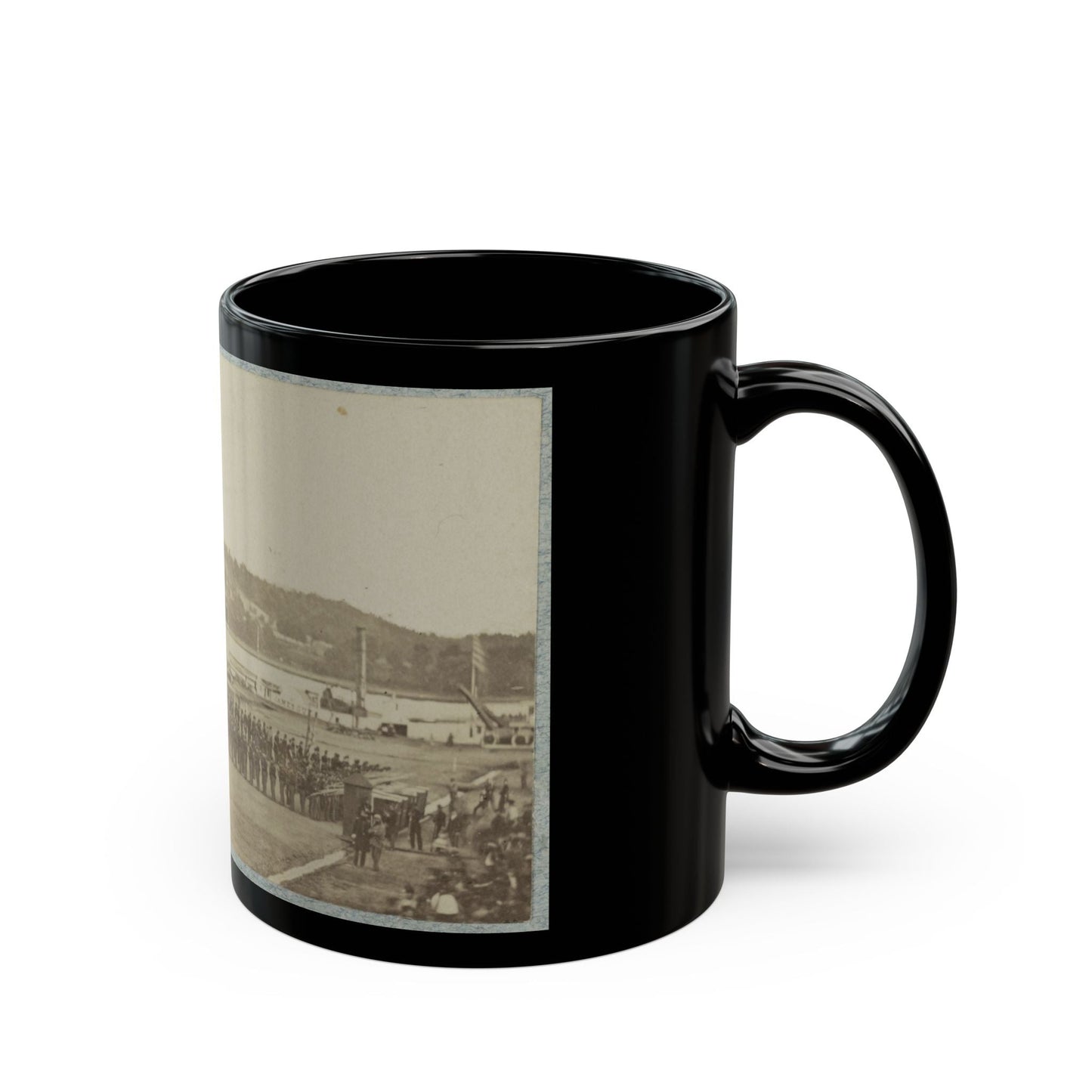 71st New York State Militia At Washington Navy Yard (U.S. Civil War) Black Coffee Mug-The Sticker Space