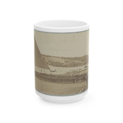 71st New York State Militia At Washington Navy Yard (U.S. Civil War) White Coffee Mug-15oz-The Sticker Space