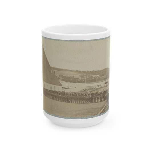 71st New York State Militia At Washington Navy Yard (U.S. Civil War) White Coffee Mug-15oz-The Sticker Space