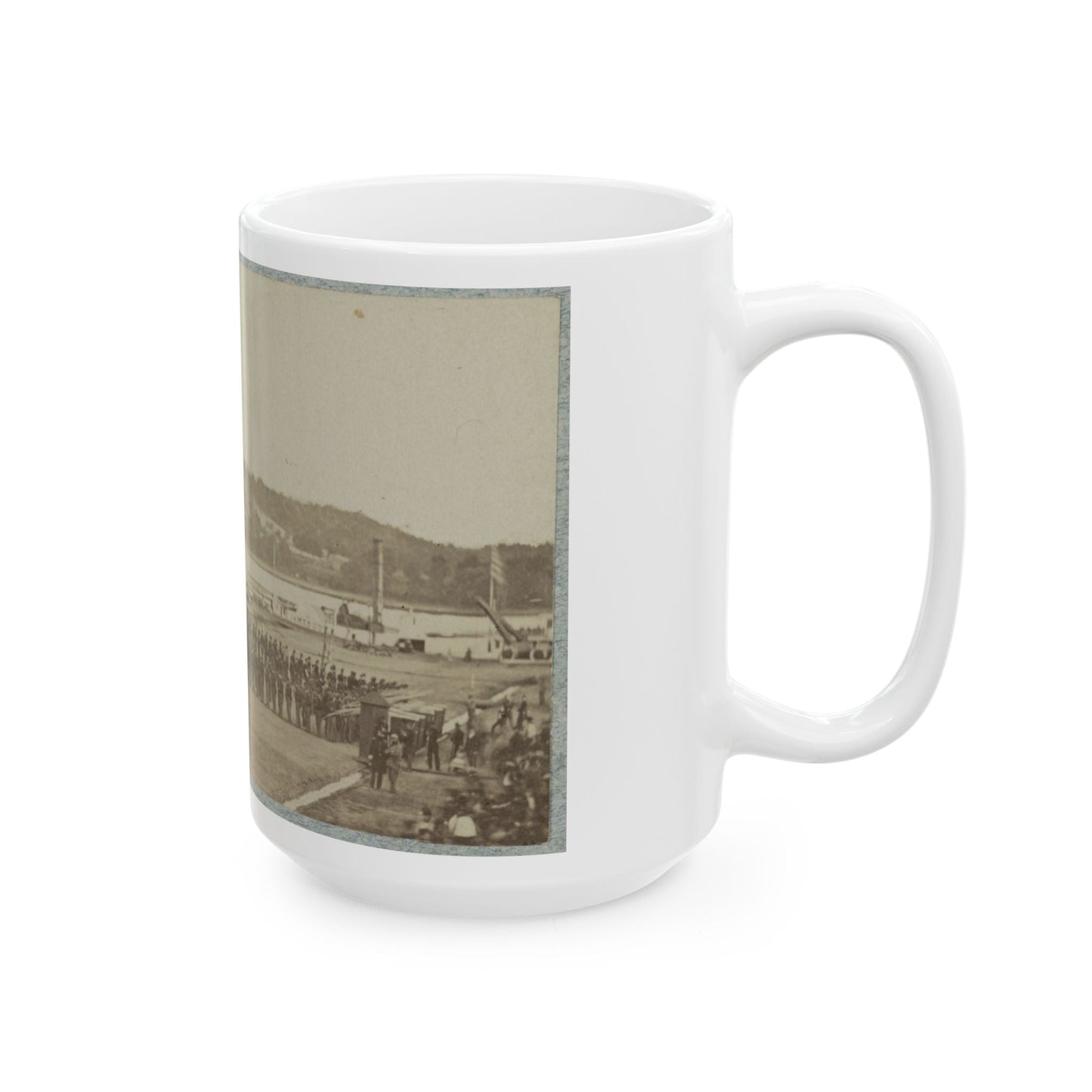 71st New York State Militia At Washington Navy Yard (U.S. Civil War) White Coffee Mug-The Sticker Space