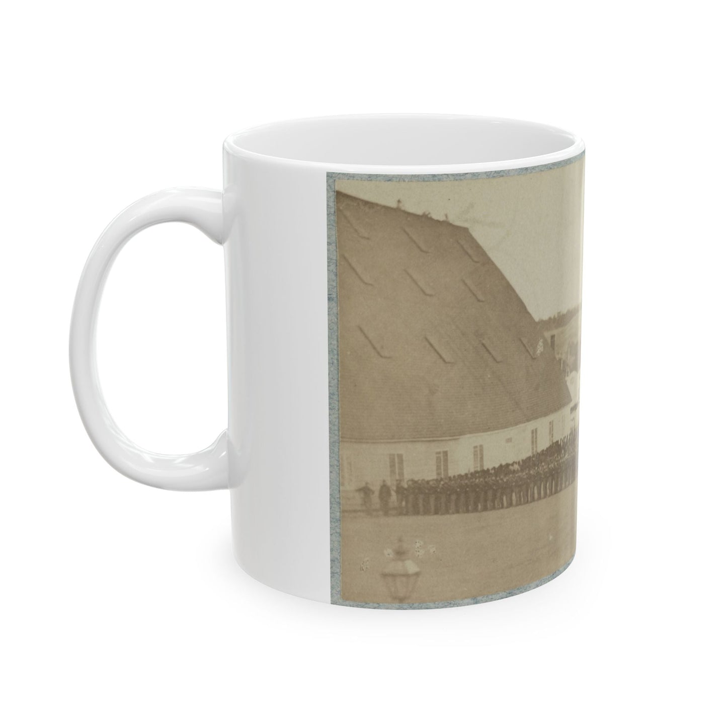 71st New York State Militia At Washington Navy Yard (U.S. Civil War) White Coffee Mug-The Sticker Space