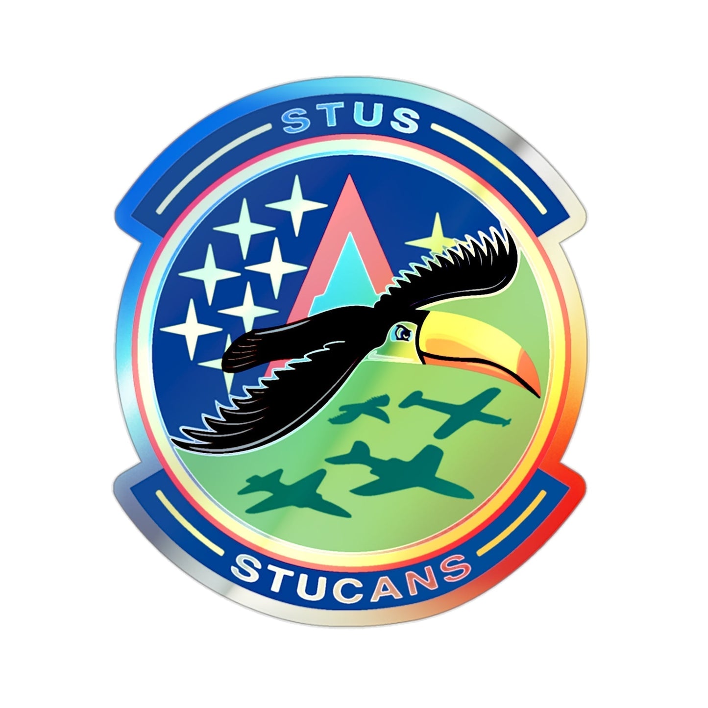 71st STUS STUCANS (U.S. Air Force) Holographic STICKER Die-Cut Vinyl Decal-2 Inch-The Sticker Space