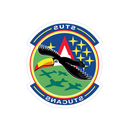 71st STUS STUCANS (U.S. Air Force) REVERSE PRINT Transparent STICKER-2" × 2"-The Sticker Space