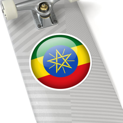 Flag orb Ethiopia (Ethiopia) STICKER Vinyl Kiss-Cut Decal