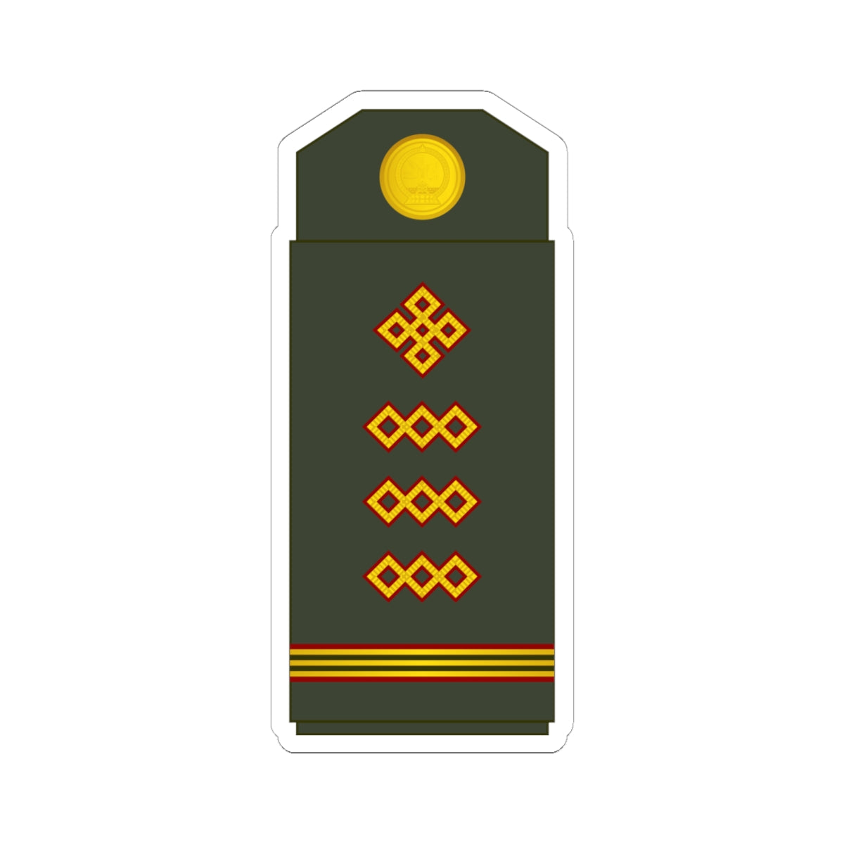 08 Mongolian Army TSG (Mongolia) (Military Rank) STICKER Vinyl Kiss-Cut Decal