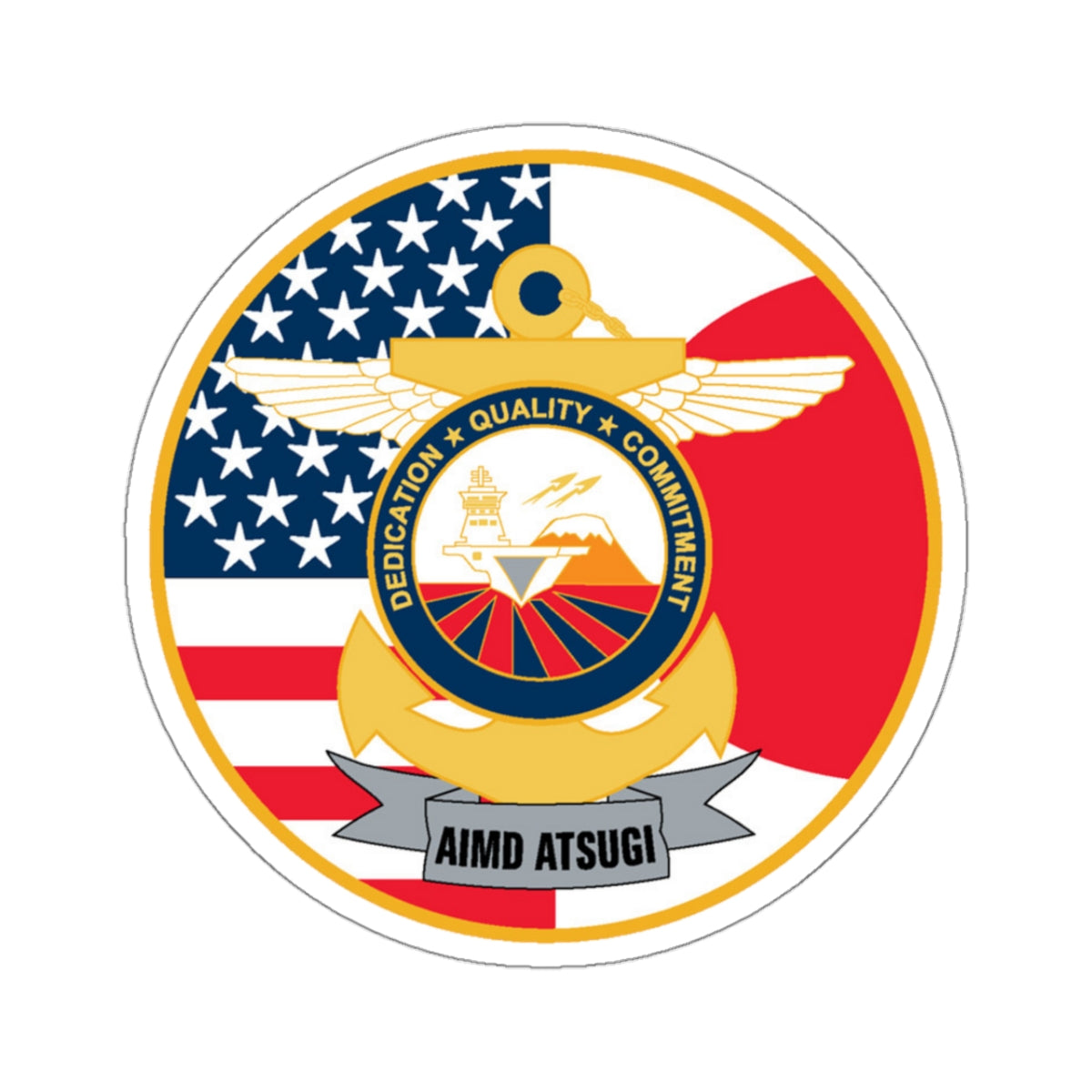 AIMD ATSUGI Command (U.S. Navy) STICKER Vinyl Kiss-Cut Decal