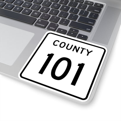 County 101 square (Minnesota) (Road Sign) STICKER Vinyl Kiss-Cut Decal