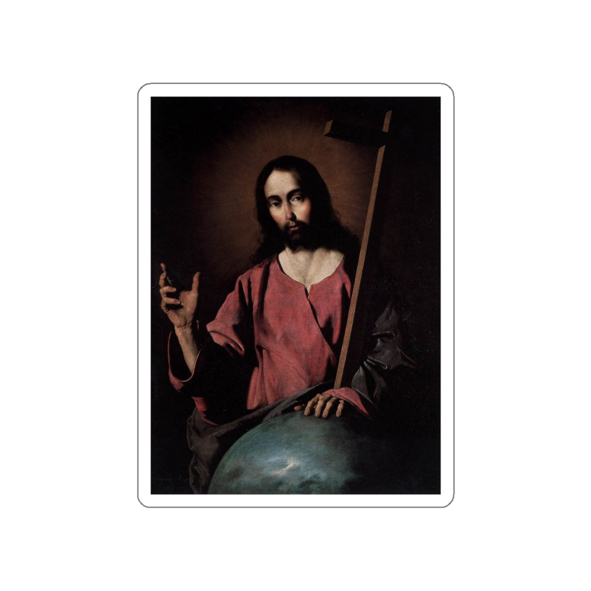 ZURBARAN, Francisco de - Christ Blessing (Artwork) STICKER Vinyl Die-Cut Decal