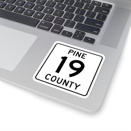 Pine County Route 19 MN (Minnesota) (Road Sign) STICKER Vinyl Kiss-Cut Decal