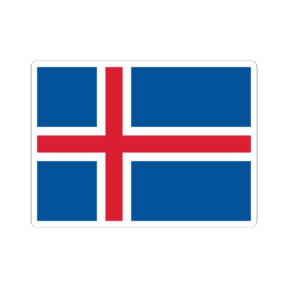 Flag of Iceland (Iceland) STICKER Vinyl Kiss-Cut Decal