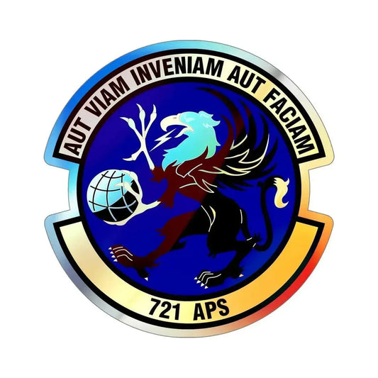721st Aerial Port Squadron (U.S. Air Force) Holographic STICKER Die-Cut Vinyl Decal 6 Inch Holographic - The Sticker Space
