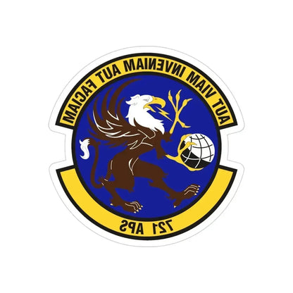 721st Aerial Port Squadron (U.S. Air Force) REVERSE PRINT Transparent Die-Cut STICKER 4 Inch Die-Cut Transparent - The Sticker Space