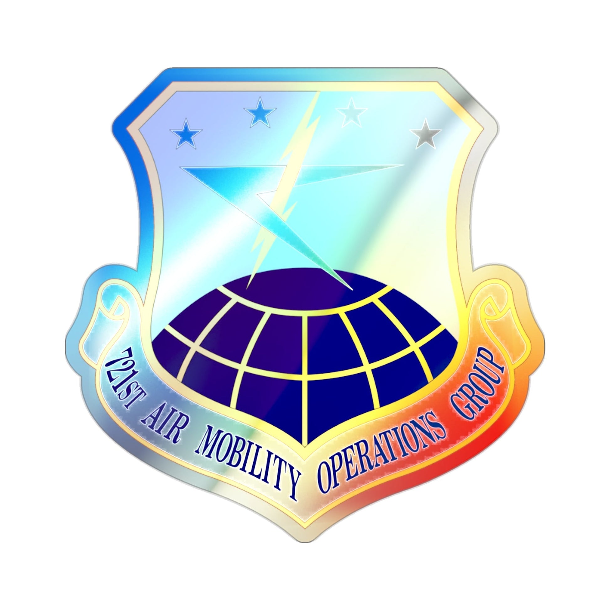 721st Air Mobility Operations Group (U.S. Air Force) Holographic STICKER Die-Cut Vinyl Decal-2 Inch-The Sticker Space