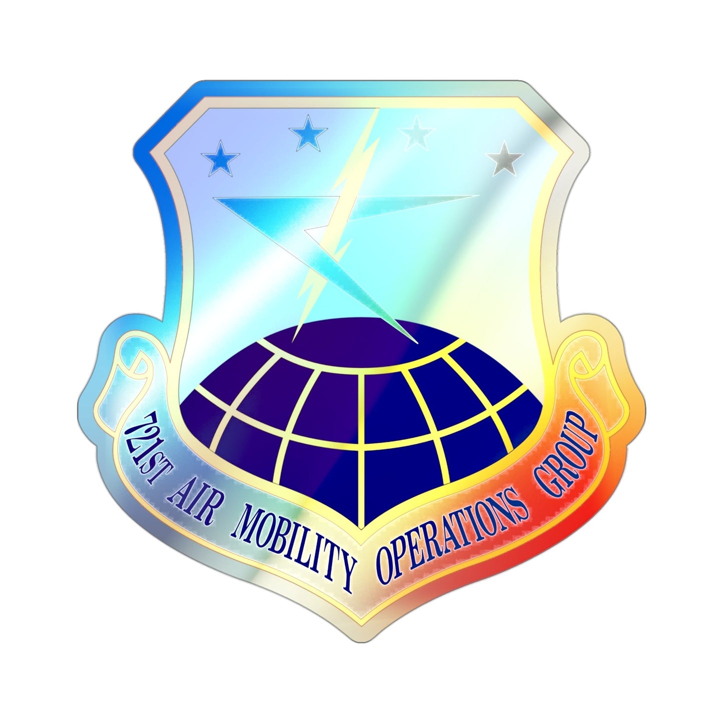 721st Air Mobility Operations Group (U.S. Air Force) Holographic STICKER Die-Cut Vinyl Decal-3 Inch-The Sticker Space