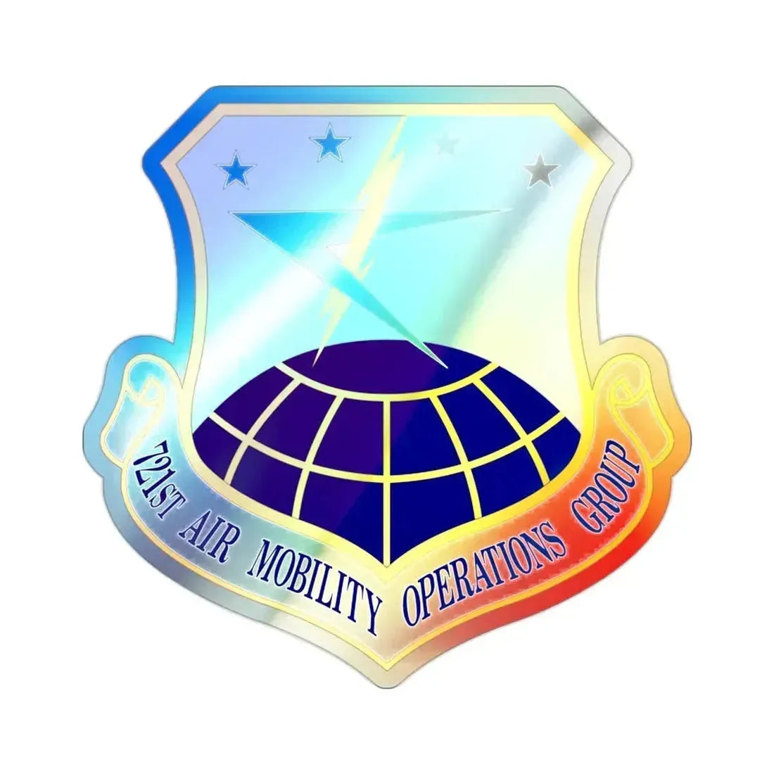 721st Air Mobility Operations Group (U.S. Air Force) Holographic STICKER Die-Cut Vinyl Decal 2 Inch - The Sticker Space
