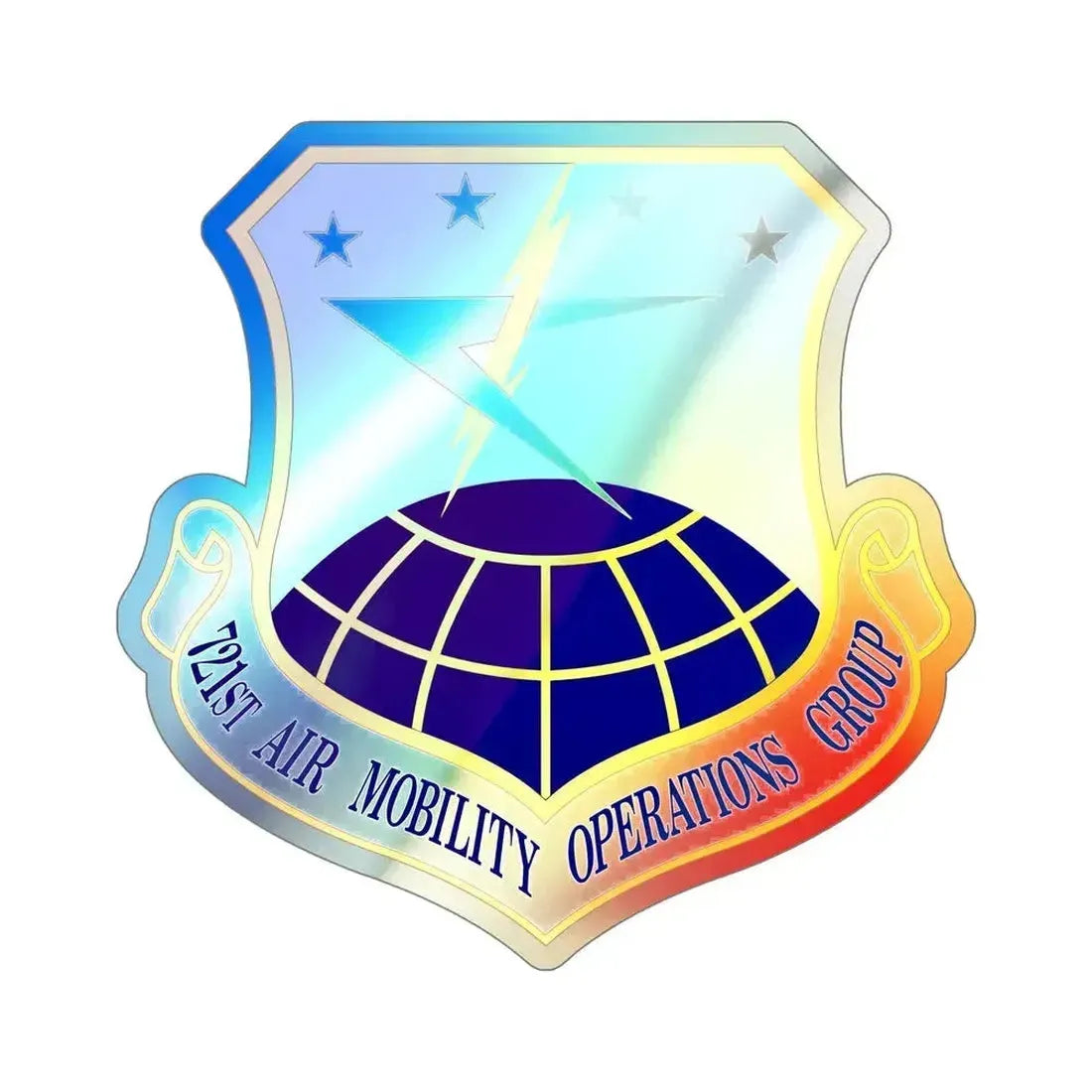 721st Air Mobility Operations Group (U.S. Air Force) Holographic STICKER Die-Cut Vinyl Decal 6 Inch - The Sticker Space