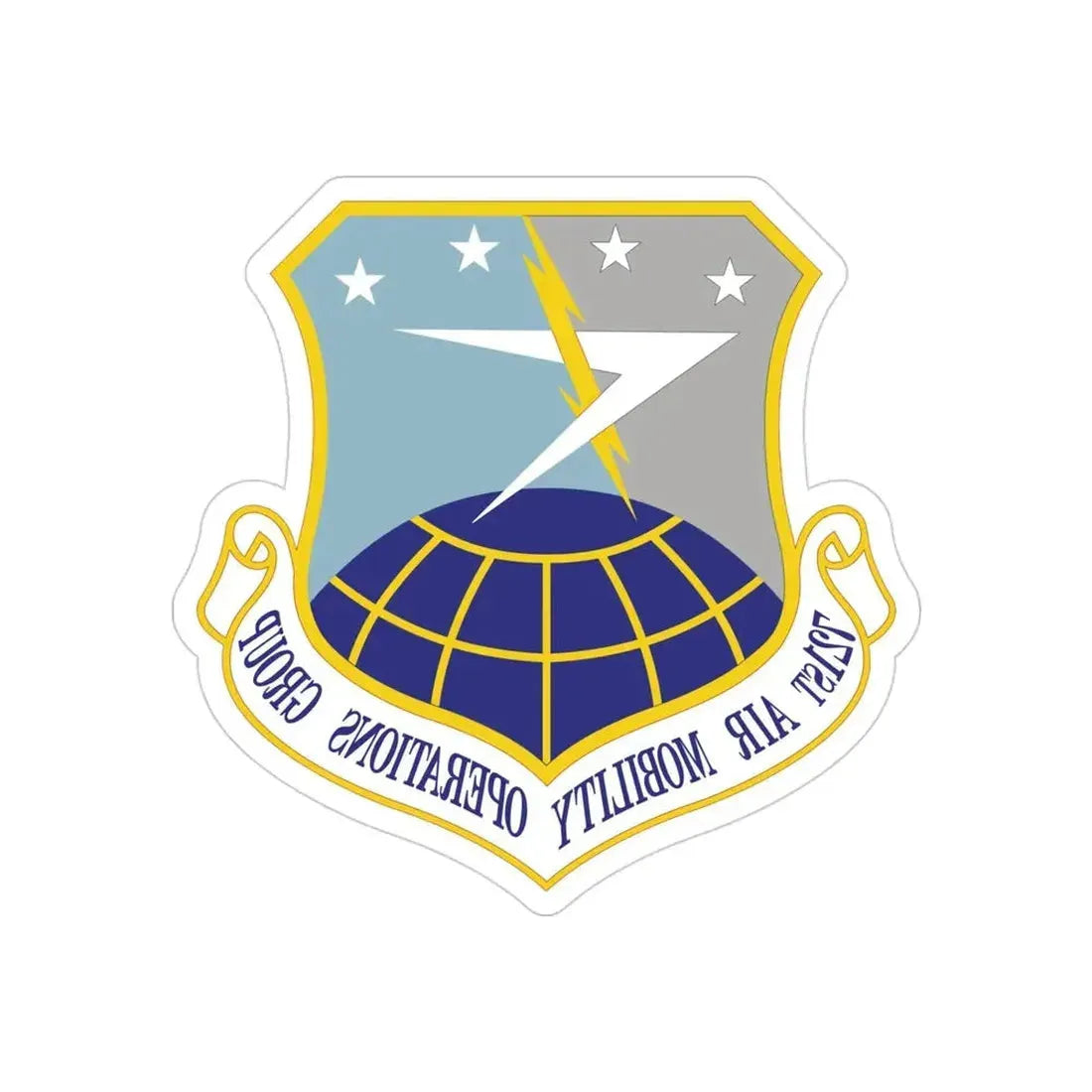 721st Air Mobility Operations Group (U.S. Air Force) REVERSE PRINT Transparent Die-Cut STICKER - The Sticker Space