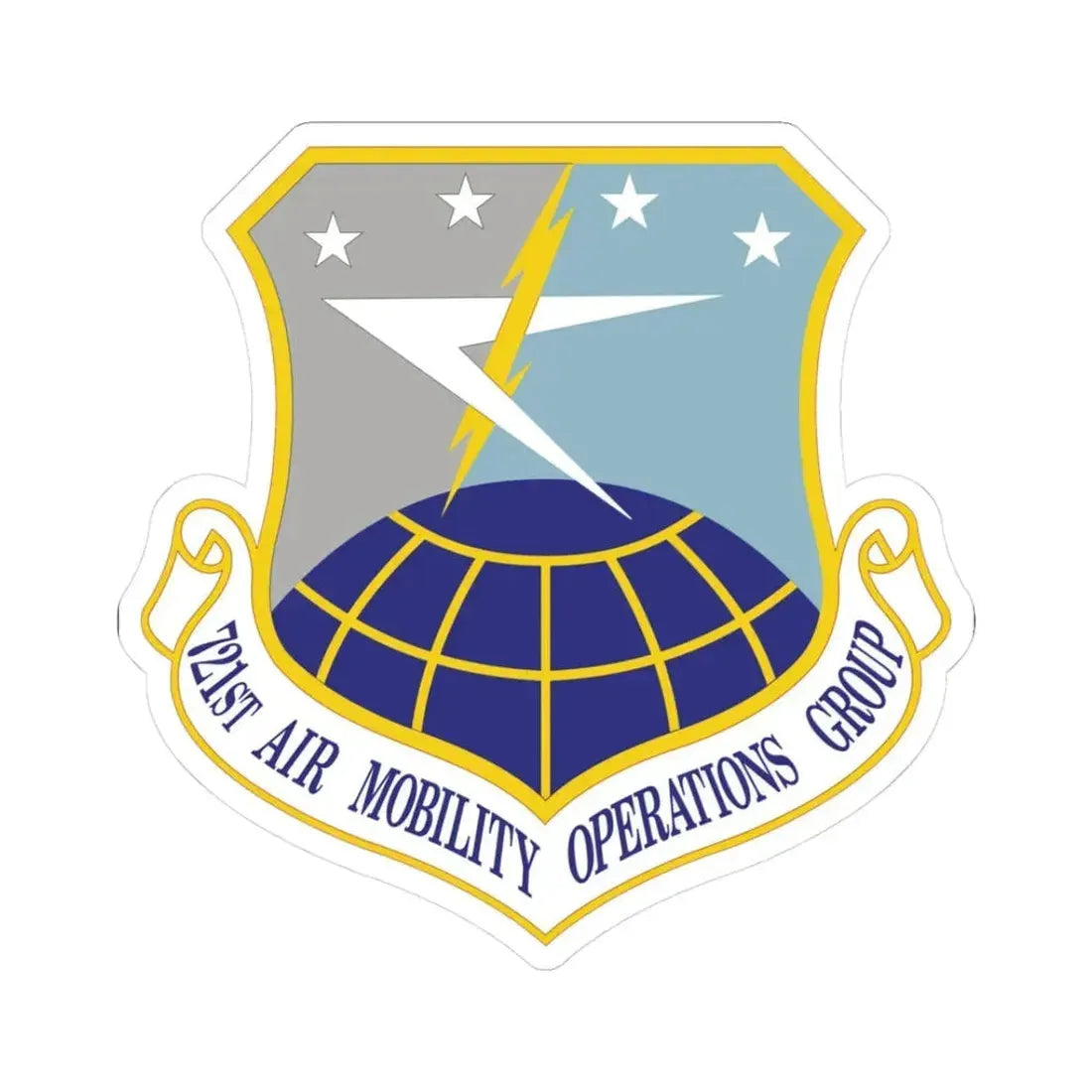 721st Air Mobility Operations Group (U.S. Air Force) STICKER Vinyl Kiss-Cut Decal 3 Inch White - The Sticker Space