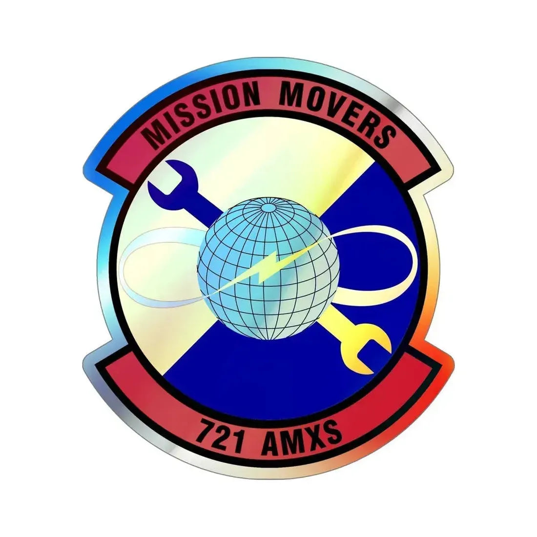 721st Aircraft Maintenance Squadron (U.S. Air Force) Holographic STICKER Die-Cut Vinyl Decal 6 Inch Holographic - The Sticker Space