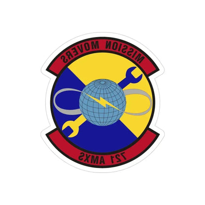 721st Aircraft Maintenance Squadron (U.S. Air Force) REVERSE PRINT Transparent Die-Cut STICKER - The Sticker Space