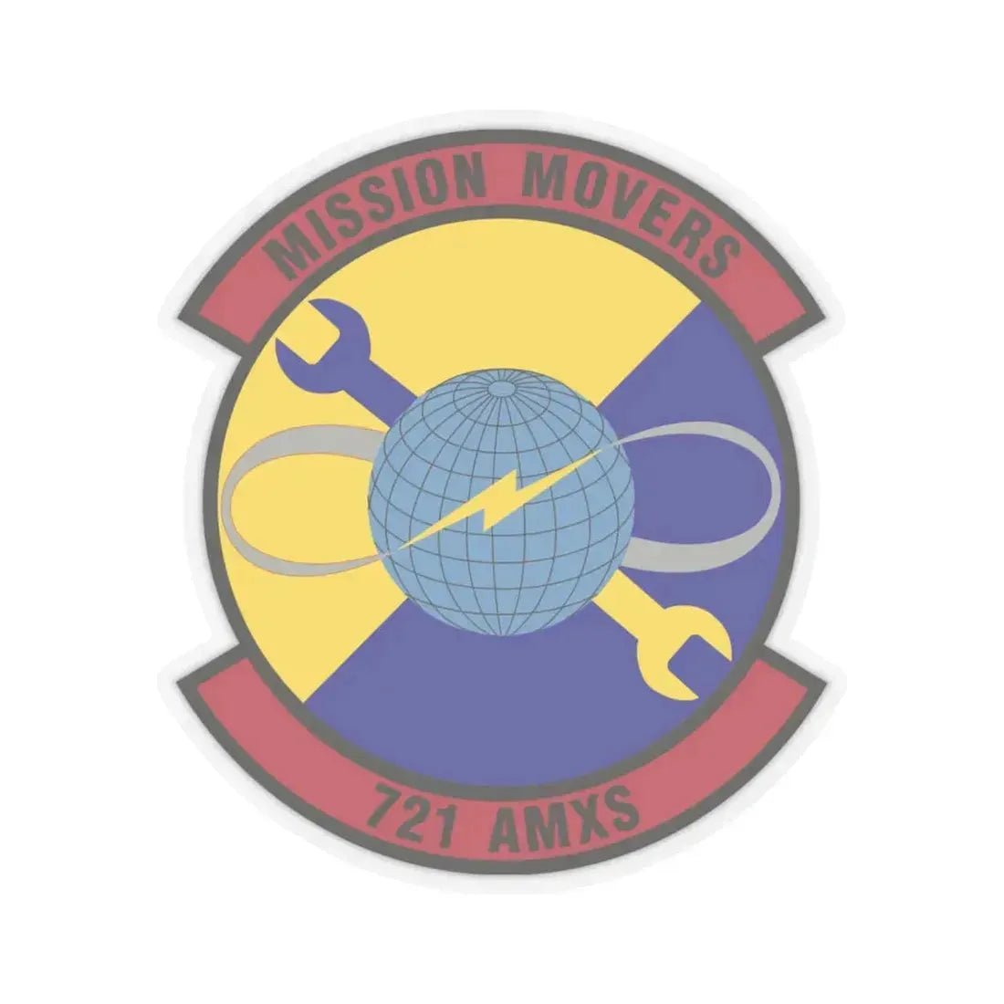 721st Aircraft Maintenance Squadron (U.S. Air Force) STICKER Vinyl Kiss-Cut Decal 6 Inch Transparent - The Sticker Space