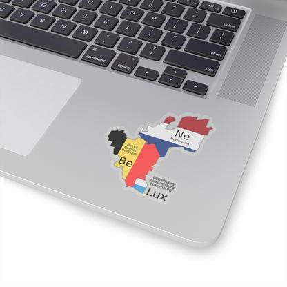 Benelux schematic map (Belgium) STICKER Vinyl Kiss-Cut Decal